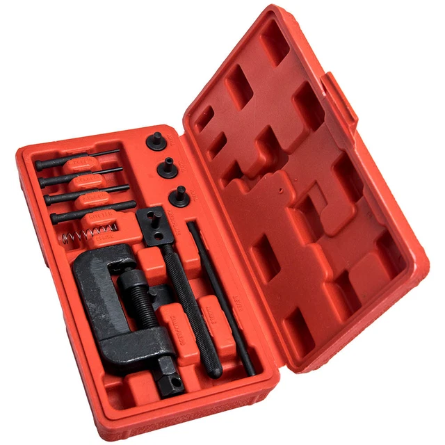 13PCS Chain Cutter Rivet Tool Set Chain Breaker Cutter Removal Riveter Tool Kit