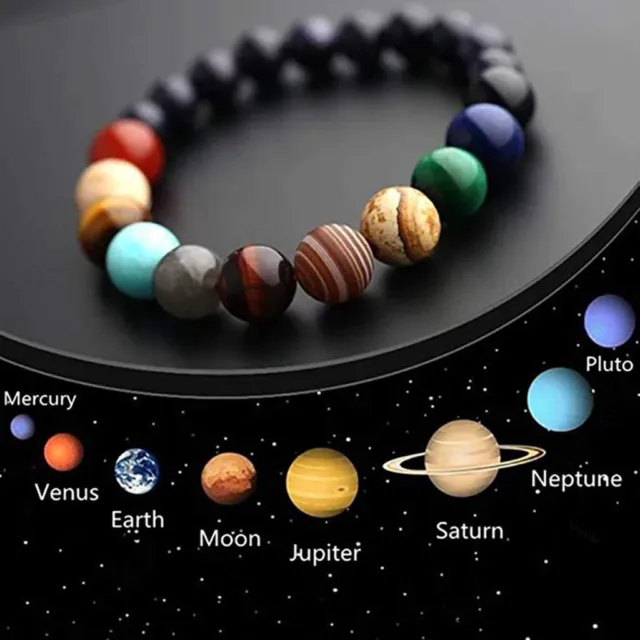 Costumes Jewelry for Girls Unquie Solar System Eight Planet Themed Natural Stone