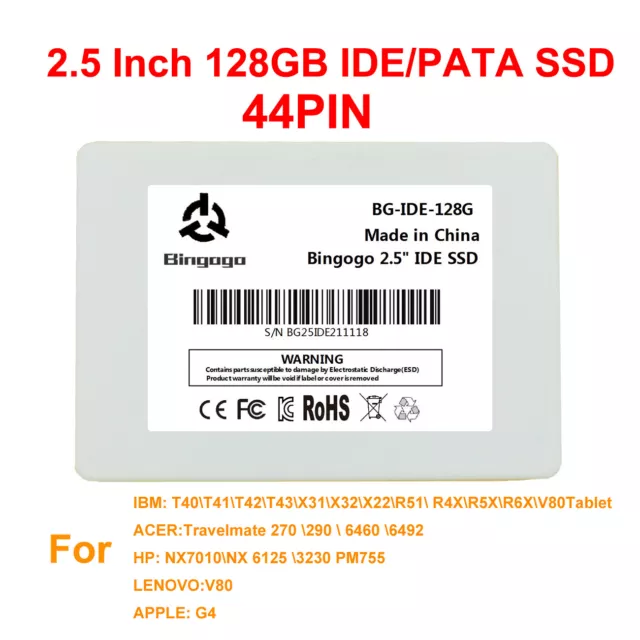 512GB 256GB 128GB 64GB IDE 44 Pin SSD For IBM X31 X32 X22 R51 Hard Disk  Drive