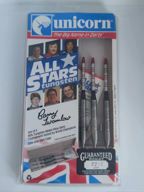 RARE UNICORN ALL Stars Barry Twomlow 22g 90% Tungsten Darts £94.30