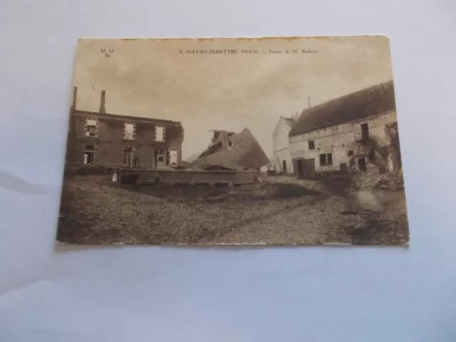 Lot 3 Cpa Havay Martyre Hainaut Belgique  Ruines Guerre 1914/1918