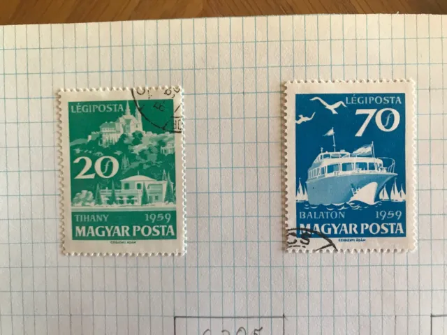 Hungary Airmail Stamps 1959 SC# C202 - C203 Lot Of 2 Stamps Used