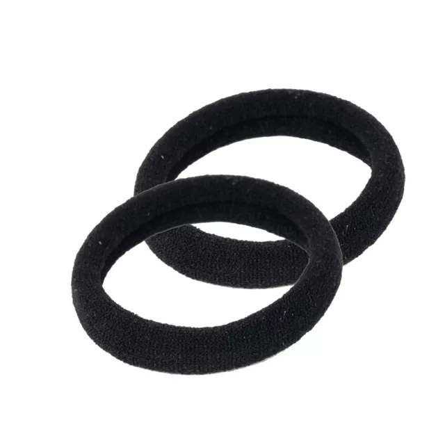 100x Elastic Hair Ties Black Small Rubber Band Kids Seamless Ring Ponytail