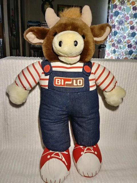 Cow Plush Dan Dee Grocery Store Bi Lo Advertising Toy 22" Stuffed Farm Animal