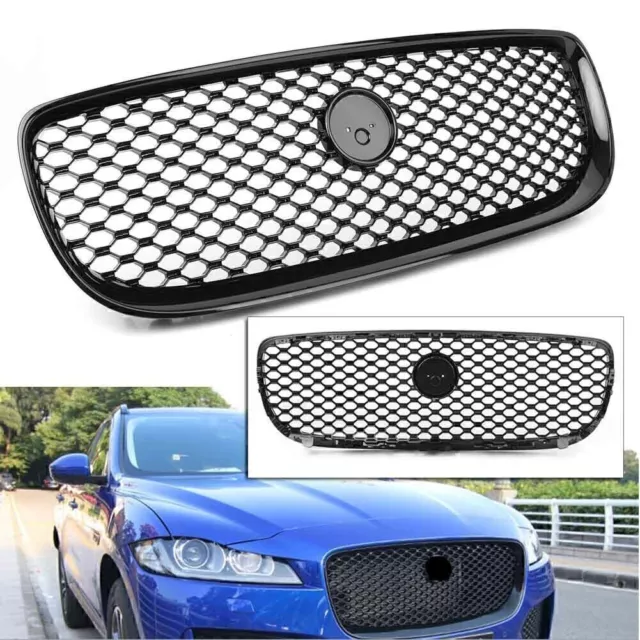 Frontstoßstange Oberer Kühlergrill Kühlergrill für Jaguar XE 2015-2018 Schwarz