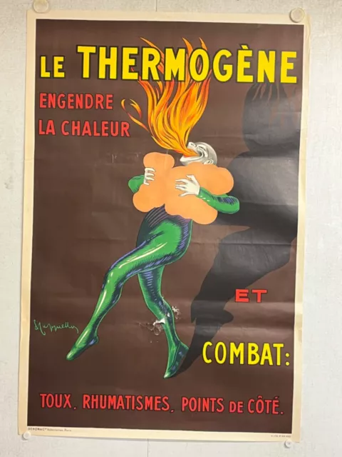 Rare affiche ancienne Pharmacie Ouate rechauffanteThermogene par Cappiello