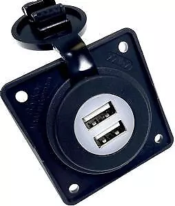 Twin Usb Charging Point On Berker Backplate-Anthracite 20238A