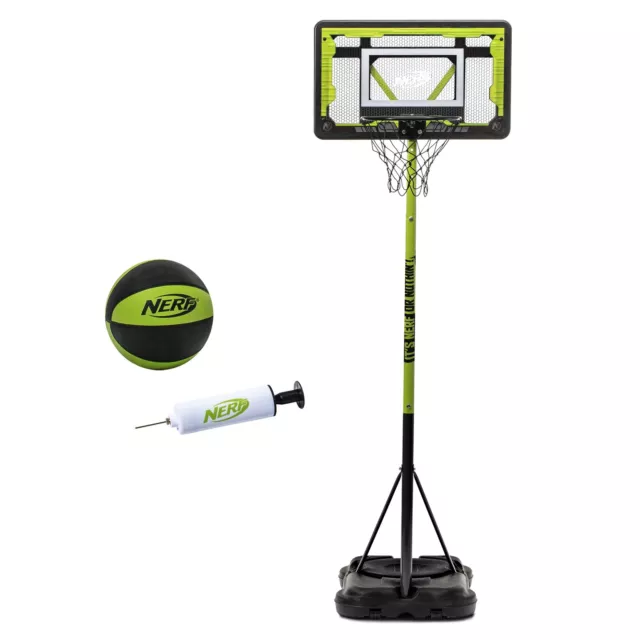 NERF Youth Mini  Proshot Indoor + Outdoor Portable Basketball Hoop 6.6' - 7.5'