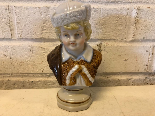 Vintage Possiblement Antique Allemand Porcelaine Paire De Enfants Tête Bustes 2