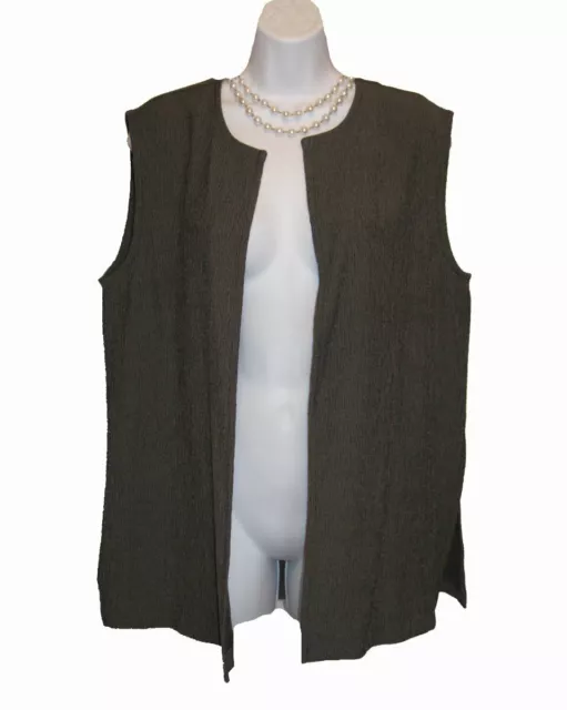 NEW CHICOS Design VEST Size S/M S M Rayon Blend Open Placket Layer Chico's NWT