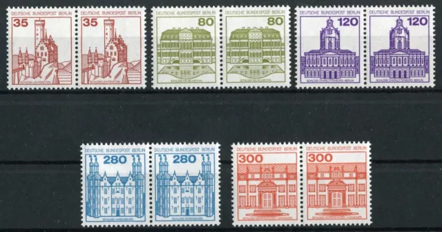Berlin Nr. 673 - 677 postfrisch waagerechte Paare Burgen und Schlösser MNH