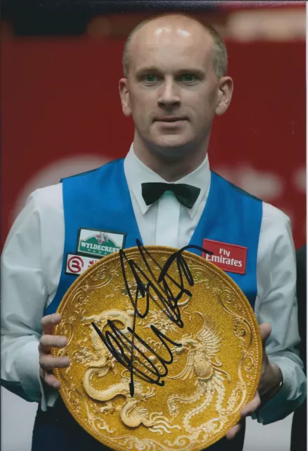 Peter EBDON SIGNED Snooker Autograph 12x8 Photo AFTAL COA China Open WINNER