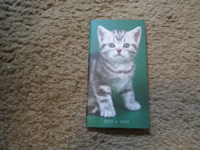 NICE NEW Kitten Cat Small Monthly Pocket Daily Planner Calendar 2023-2024