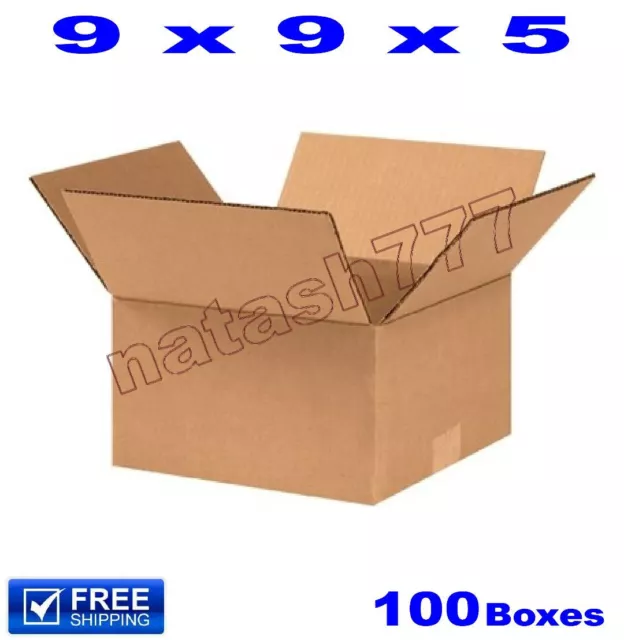 100 - 9x9x5 Cardboard Boxes 32ECT Mailing Packing Shipping Corrugated Carton