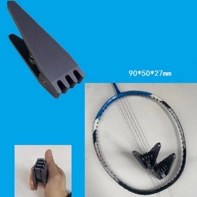 Morsetto badminton strumento a corda resistente all'usura 30 libbre accessori nero