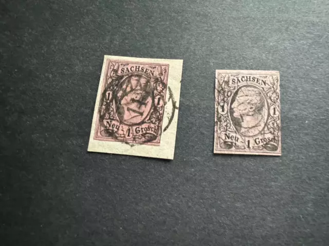AD Sachsen Mi. Nr. 9 I, II, gestempelt, Mi. 16.-
