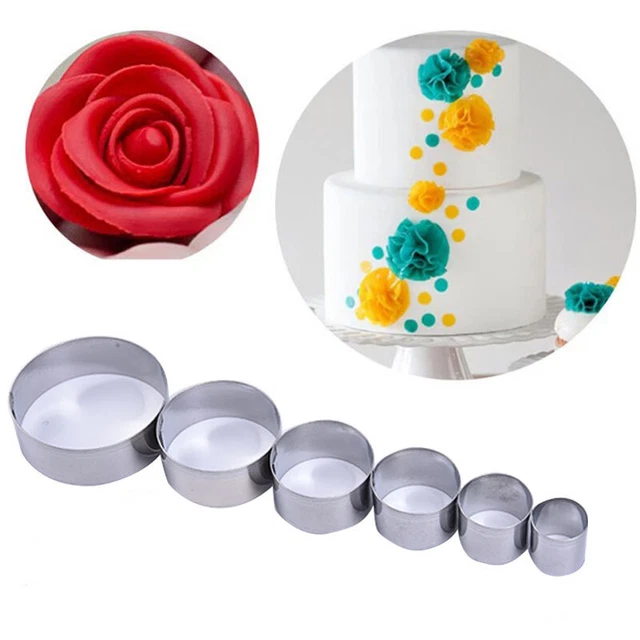 6pcs round Shape Mold Mousse Ring Mold Stainless Steel Cake Cutter Bake ware_kz