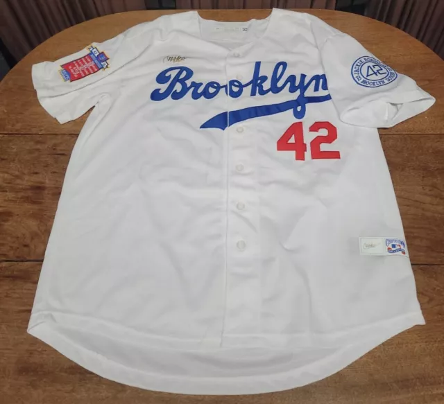 JustFreshKicks on X: Jackie Robinson Brooklyn Dodgers M&N 1955  Cooperstown Authentic Jersey on sale for $265.99 Link ->    / X