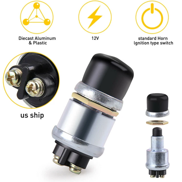17730 50A 12V Waterproof Car Boat Switch Horn Engine Push Buttons Start Starter