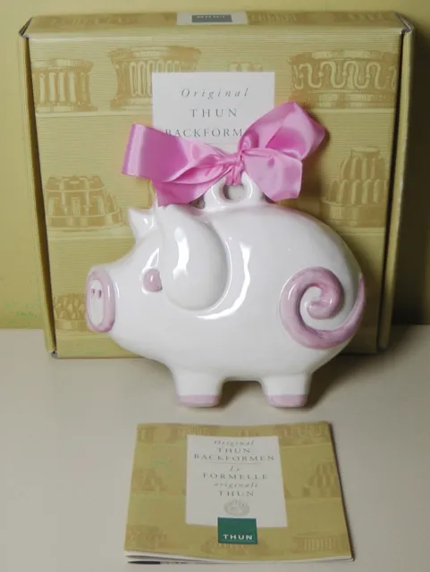 Pig-Shaped Ceramic Jelly Mould / Ornament - Bozen Italy - Rare / Exquisite  THUN