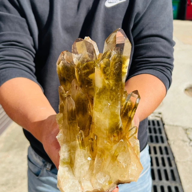 5.39LB Natural Citrine cluster mineral specimen quartz crystal healing 2