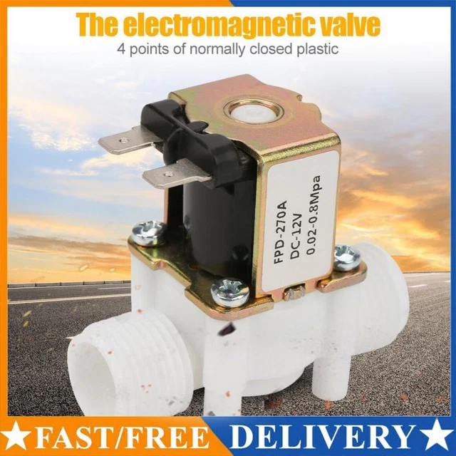 DC 12V Water Solenoid Valve Durable 0.02-0.8mpa for Garden Sprinkler Irrigation