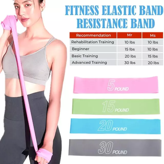 Resistance Bands Exercise Sports Loop Fitness Home Latex Gym Yoga O1W2