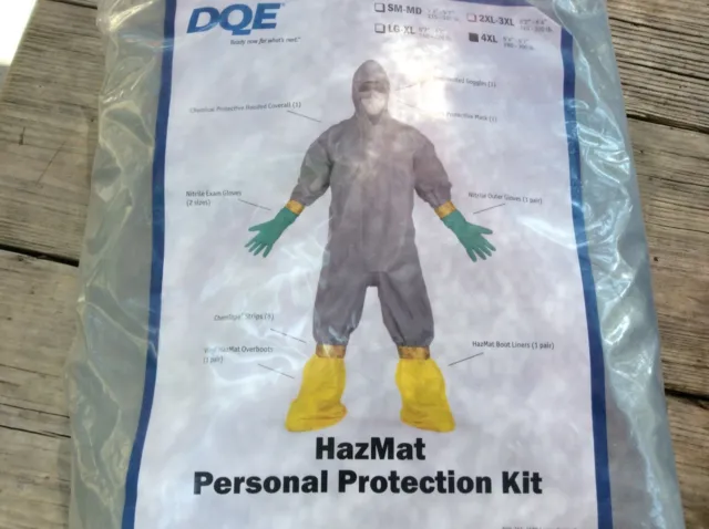 Dqe Hm4038 - 4X Hazmat Personal Protection Kit, 4Xl