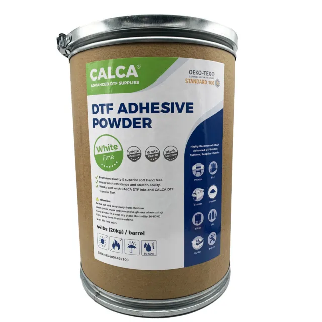 CALCA Direct to Transfer Film TPU Adhesive DTF Powder Fine White 44lb/Barrel