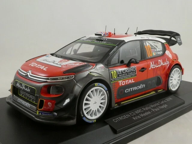 Citroen C3 WRC N.10 4th Monte Carlo 2018 K.Meeke-P.NAGLE 1:43 - Spark Model - Coche Rally - Die Cast - Modelo de coche
