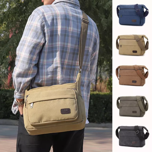 Men Canvas Crossbody Messenger Bag Shoulder Retro Travel Satchel Handbag Gift