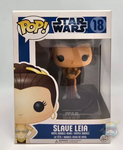 Funko Pop Star Wars SLAVE LEIA #18 Movie Vinyl Bobble Head Figure Protector NEW