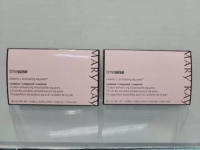 2 Packs Of 12 Mary Kay Timewise Vitamin C Activating Squares
