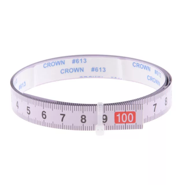 Adhesive Tape Measure 500cm Metric Left to Right Read Steel sticky Ruler,  White