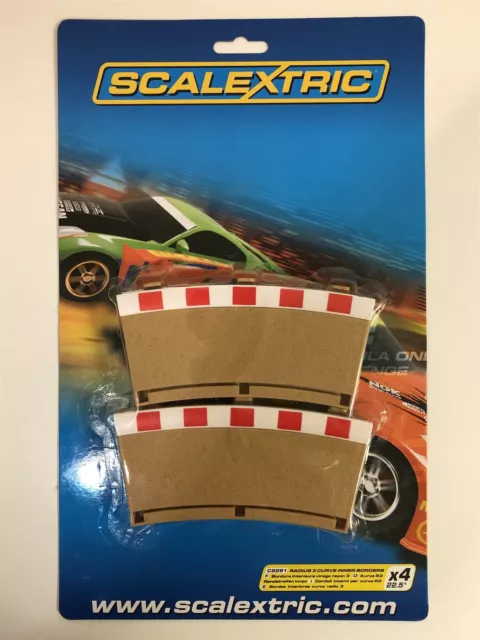 Scalextric C8281 Radus 3 Curve Inner Borders x 4 New Boxed Sealed