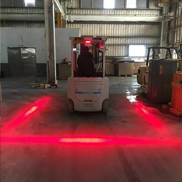 30W LED Forklift Truck RED Line Warning Lamp Safety Working Light 10-80V