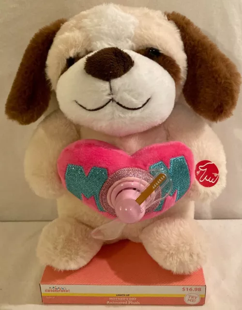 Mothers Day Animated Plus Dog Singing Light-Up Spinning Propeller New