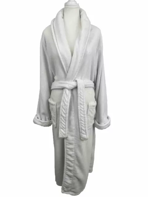 Restoration Hardware Luxury Plush Long Spa Robe Size Medium Unisex White/Ivory