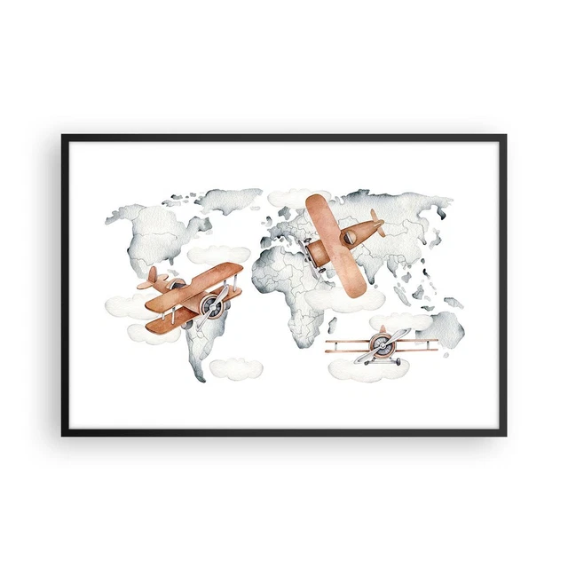 Affiche Poster 70x50cm Tableaux Image Photo Carte Rome Italie Wall Art