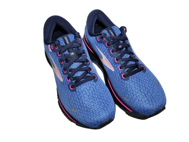 NEW BROOKS GHOST 15 Running Shoes Blue/Peacoat/Pink Women's Size 8.5 B ...