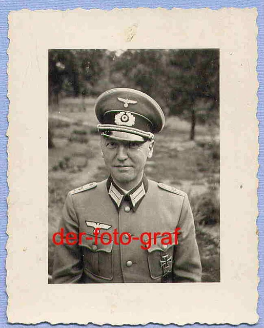 Foto, Oberleutnant, Mütze, EK 1,von 1914, um 1941 !!!