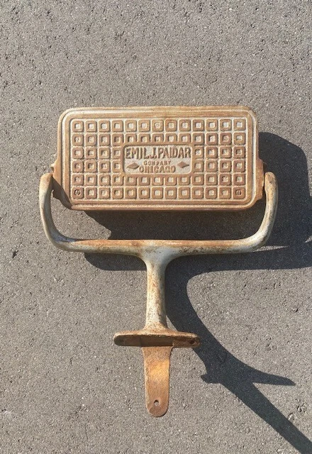 Antique Vintage Emil J. Paidar Barber Chair Upper Footrest & Yoke