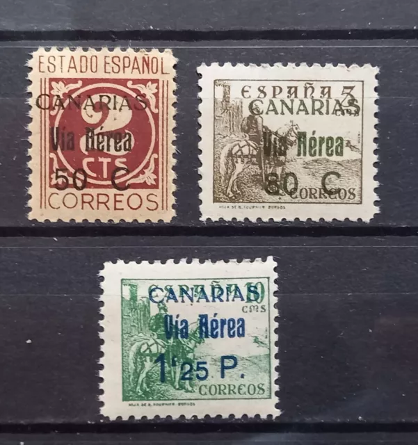 1937/39-Canarias -Pequeño Lote De Sellos Nuevos Sin Fijasellos (Mnh)