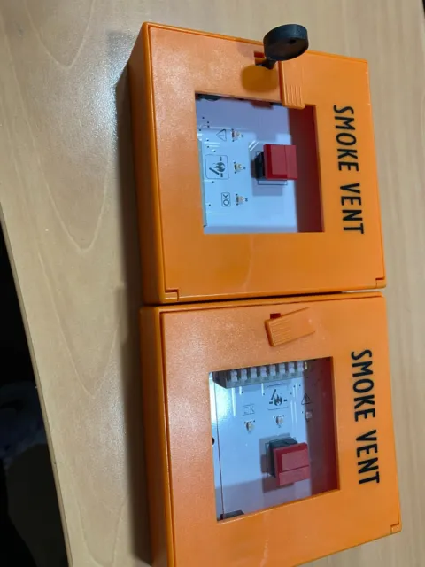 Detectores de vidrio roturador de respiraderos de humo naranja (usados) (BQ)