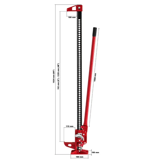 Farm Jack Tout-terrain ATV 4x4 Cric pour véhicule Voiture tout terrain 3000 kg 3