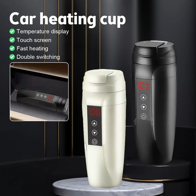 Smart Heated Travel Mug Cup 12V 24V Car Truck Thermal Drink Tea Coffee Warmer