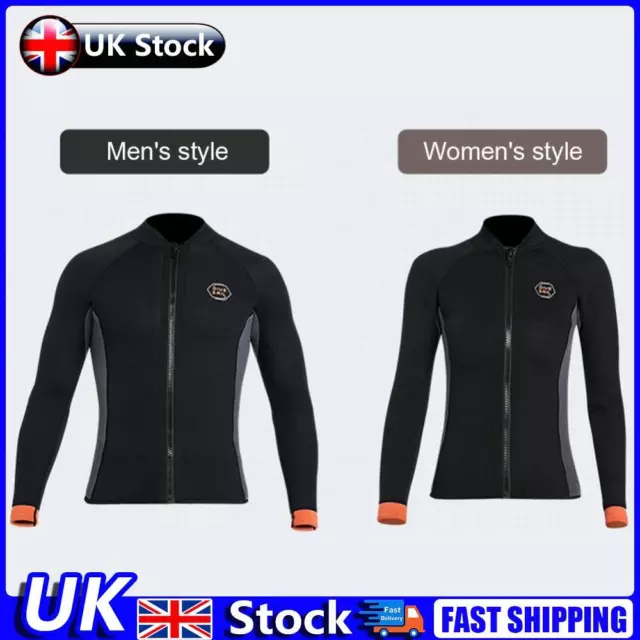 DIVE&SAIL Adult Men Women 3mm Neoprene Wetsuit Jacket Top Scuba Diving Wet Suit