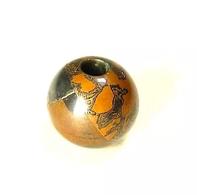 Meiji period Japan antique copper bornite Ojime Bead netsuke inro sagemono