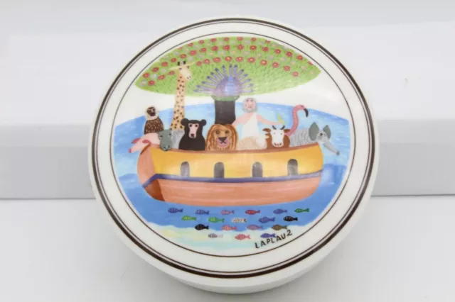 Villeroy & Boch Candy Dish Noahs Ark Design Naif Round Lidded Trinket Box 4 inch