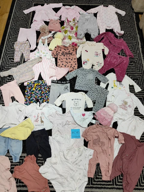 #C97💜 Huge Bundle Of Baby Girl Clothes 0-3-6months NEXT GEORGE DISNEY BLUEZOO